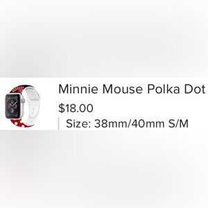 Minnie Mouse Polka Dot Kids Watch - White